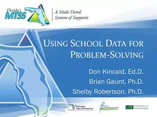 Using School Data for Problem-Solving