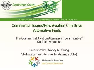 Commercial Issues/How Aviation Can Drive Alternative Fuels