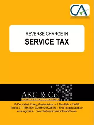 REVERSE CHARGE IN SERVICE TAX