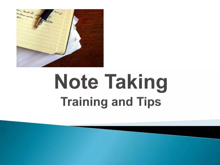 note taking training and tips