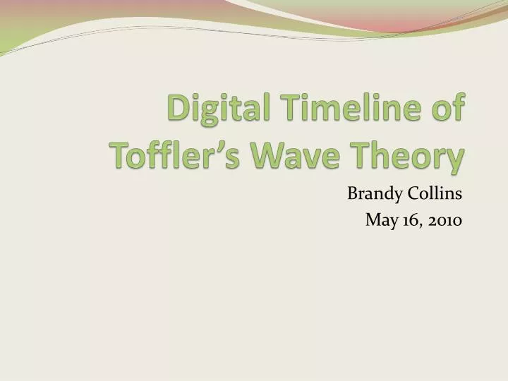 digital timeline of toffler s wave theory