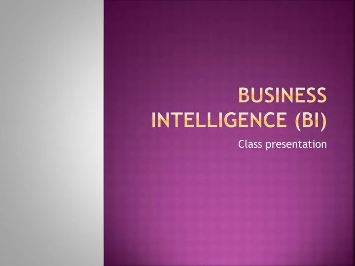 business intelligence bi