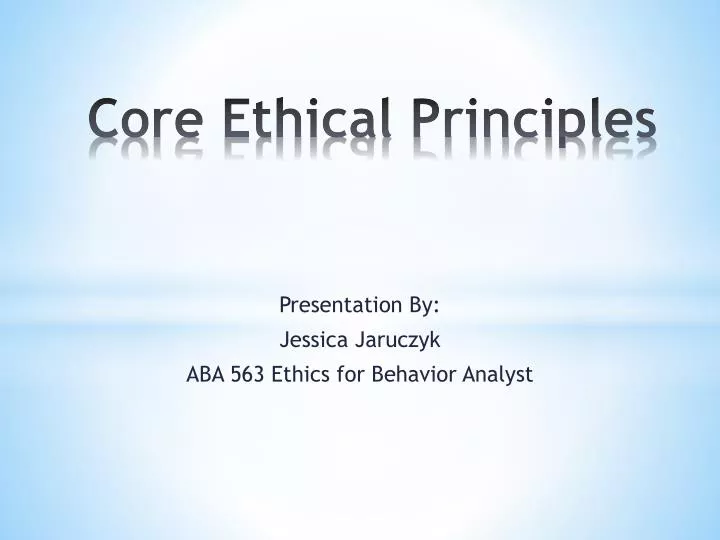 core ethical principles