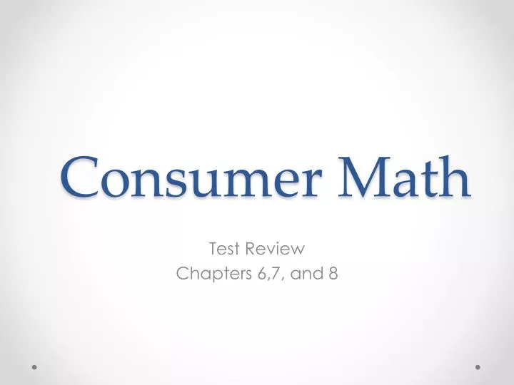 consumer math