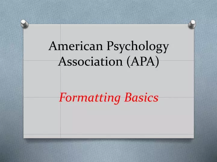 american psychology association apa