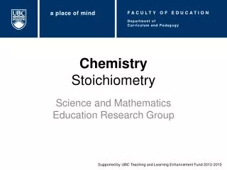 Chemistry Stoichiometry