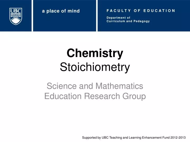 chemistry stoichiometry