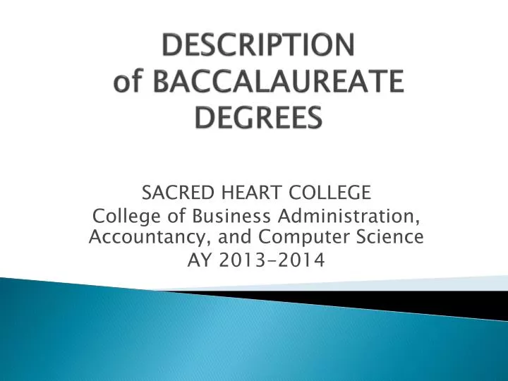 description of baccalaureate degrees