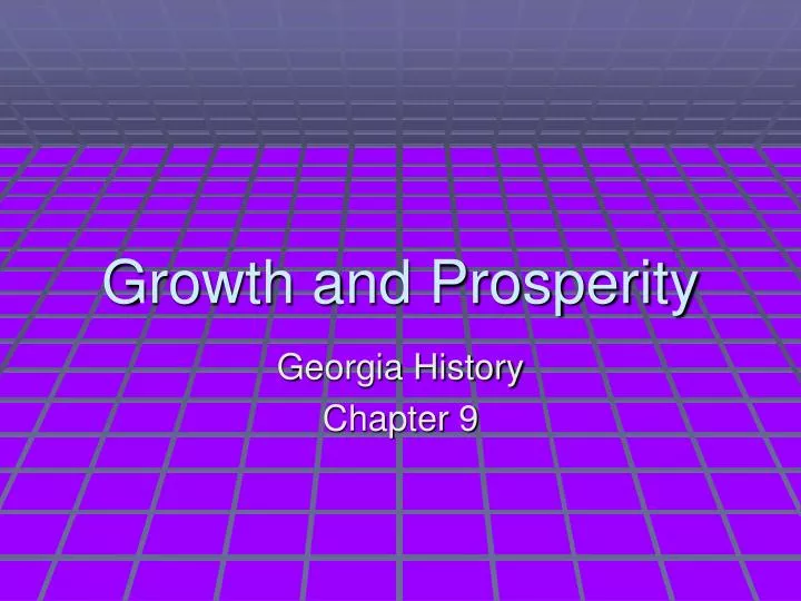growth and prosperity