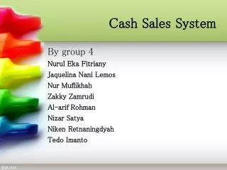 Cash Sales System
