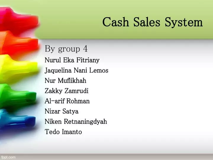 cash sales system