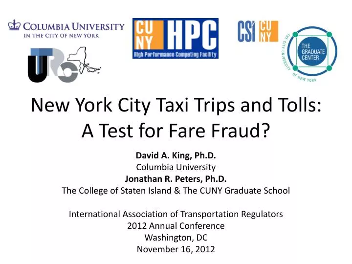new york city taxi trips and tolls a test for fare fraud