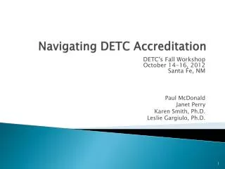 Navigating DETC Accreditation