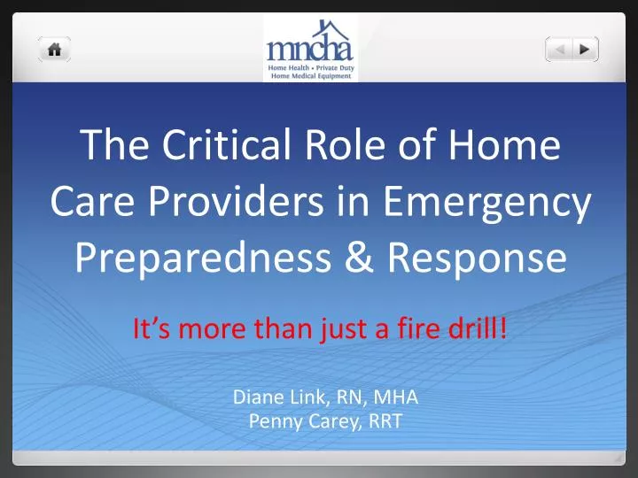 the critical role of home care providers in emergency preparedness response