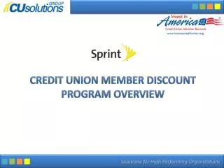 Credit Union Member Discount Program Overview