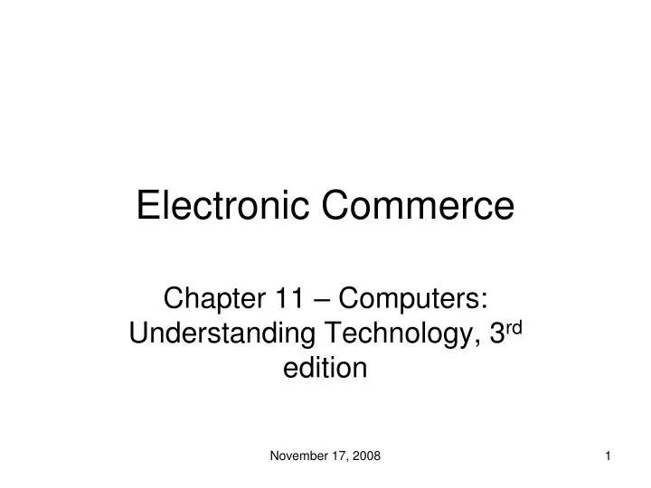 electronic commerce