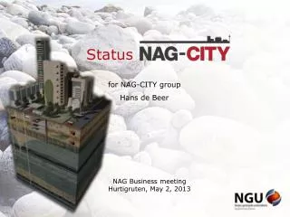 Status			 for NAG-CITY group Hans de Beer