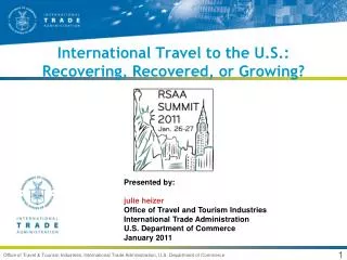 International Travel to the U.S.: Recovering, Recovered, or Growing?