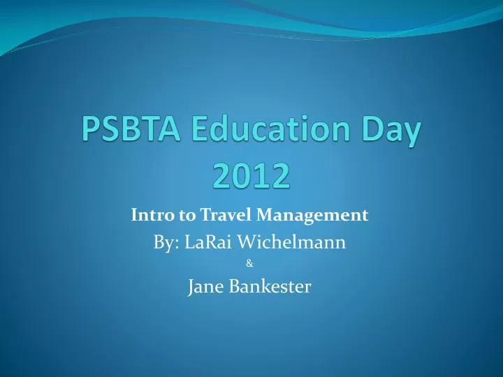 psbta education day 2012