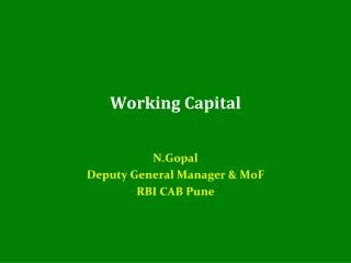 Working Capital