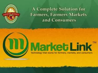 A Complete S olution for Farmers, Farmers Markets and Consumers