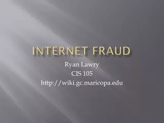 internet fraud