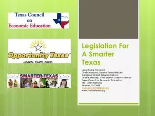Legislation For A Smarter Texas