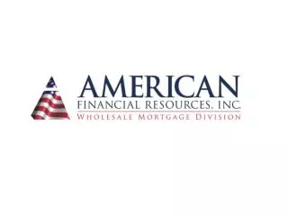 AFR Wholesale, a division of American Financial Resources, Inc. Nationwide wholesale residential mortgage lender Headq