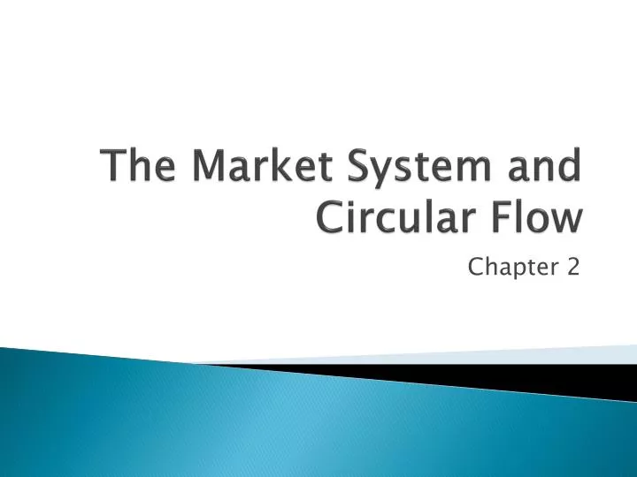 the market system and circular flow