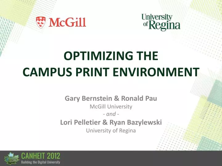 optimizing the campus print environment