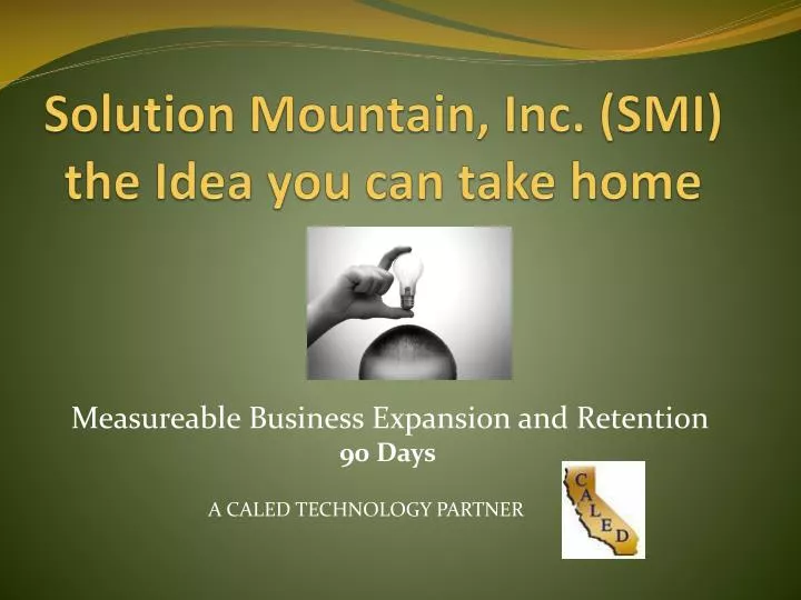 solution mountain inc smi the idea you can take home