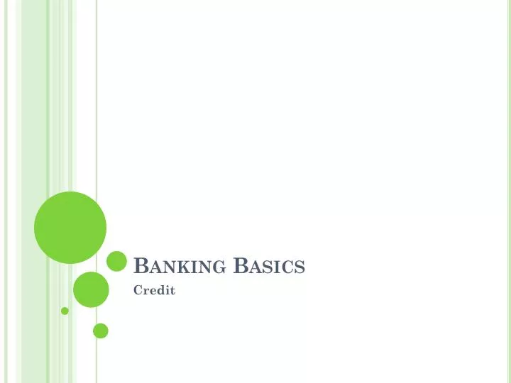 banking basics