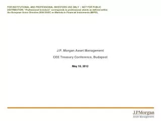 J.P. Morgan Asset Management CEE Treasury Conference, Budapest