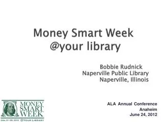 Money Smart Week @your library