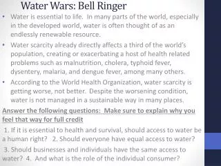 Water Wars: Bell Ringer