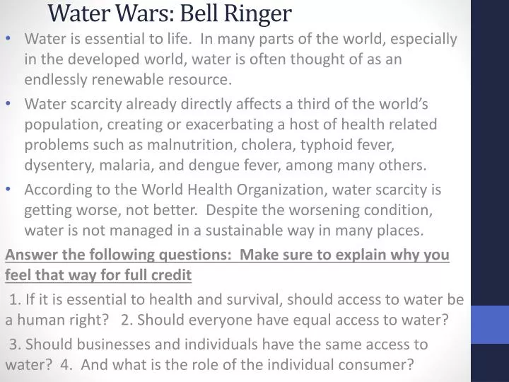 water wars bell ringer