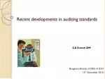 Recent developments in auditing standards - slide 1