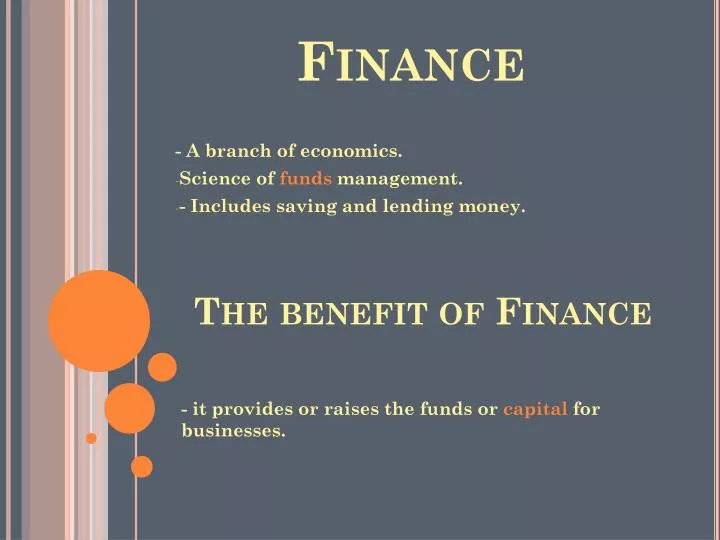 finance