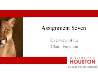 Assignment Seven