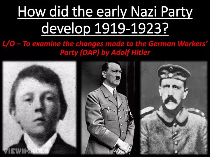how did the early nazi party develop 1919 1923