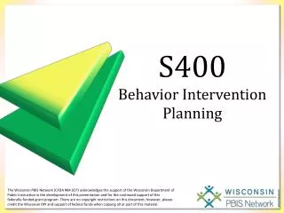 S400 Behavior Intervention Planning