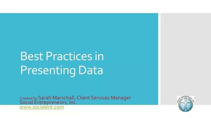 best practices in presenting data