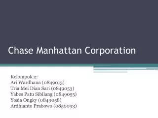 Chase Manhattan Corporation