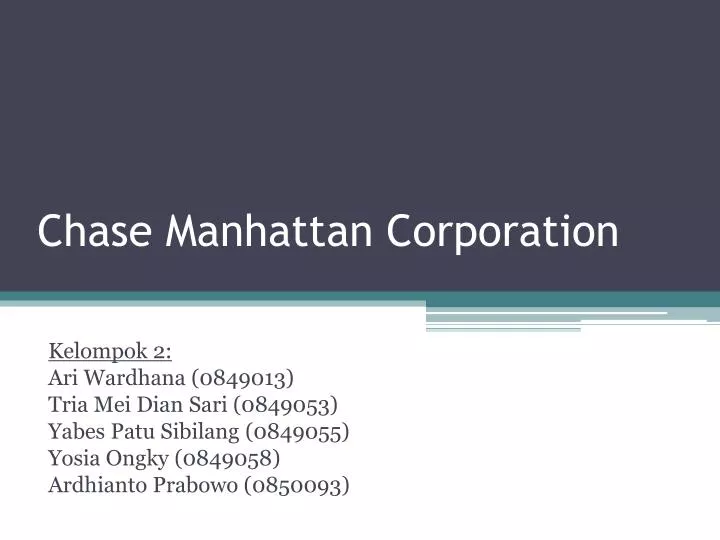 chase manhattan corporation