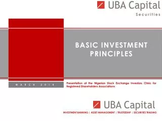 BASIC INVESTMENT PRINCIPLES