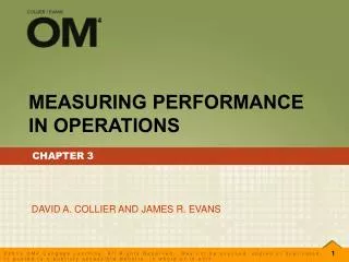 MEASURING PERFORMANCE IN OPERATIONS
