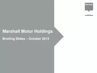 Marshall Motor Holdings AGM Presentation Daksh Gupta Chief Executive