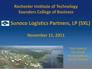 Rochester Institute of Technology Saunders College of Business November 11, 2011