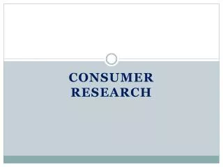 Consumer Research