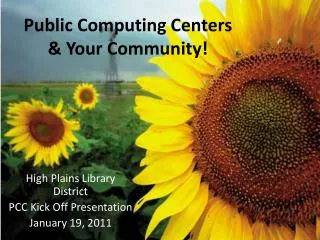 Public Computing Centers &amp; Your Community!